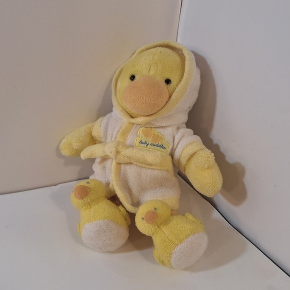 Carter's Just One Year Plush Baby Toy Baby Cuddles Duck in Robe‎ & Slippers